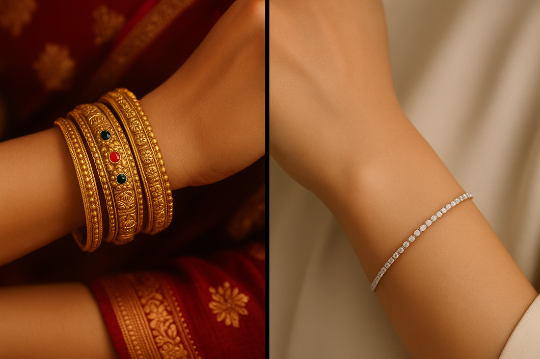 Lab-grown diamond bangles and bracelets for ethnic wear – Xazina Jewels